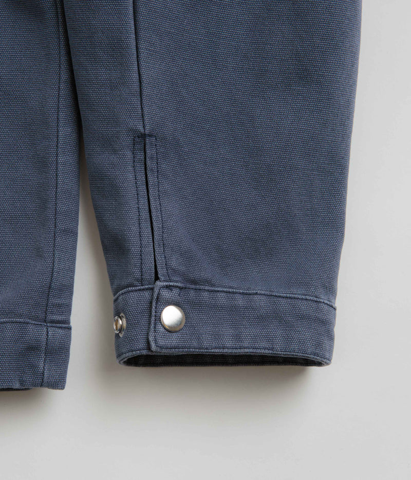by Parra Twilled Bird Wheel Jacket in Washed Blue
