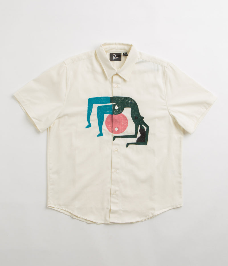 by Parra Yoga Balled Short Sleeve Shirt in Off White