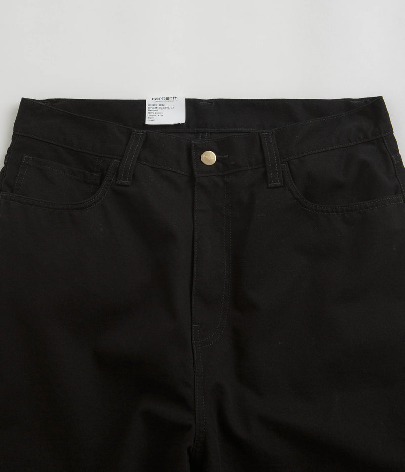 Carhartt Canvas Landon Pants in Black Rinsed