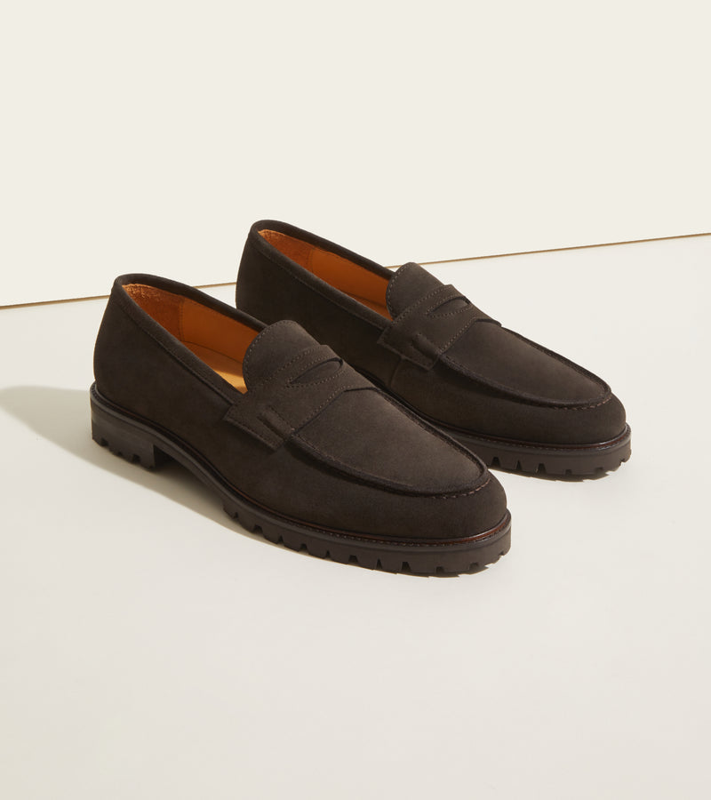 Dark Brown Suede