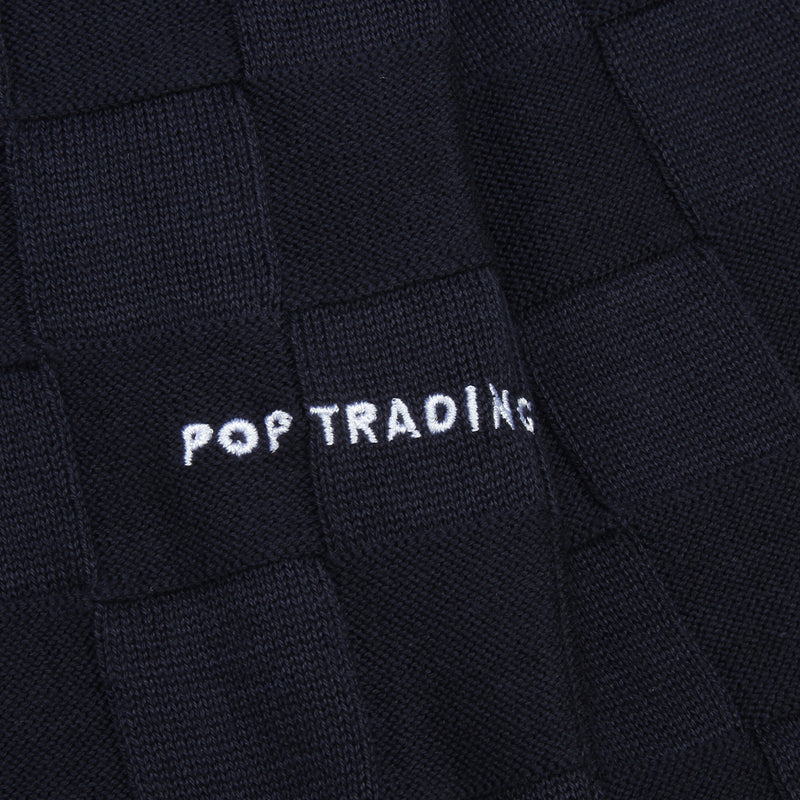 Checked Panel Knitted Crewneck