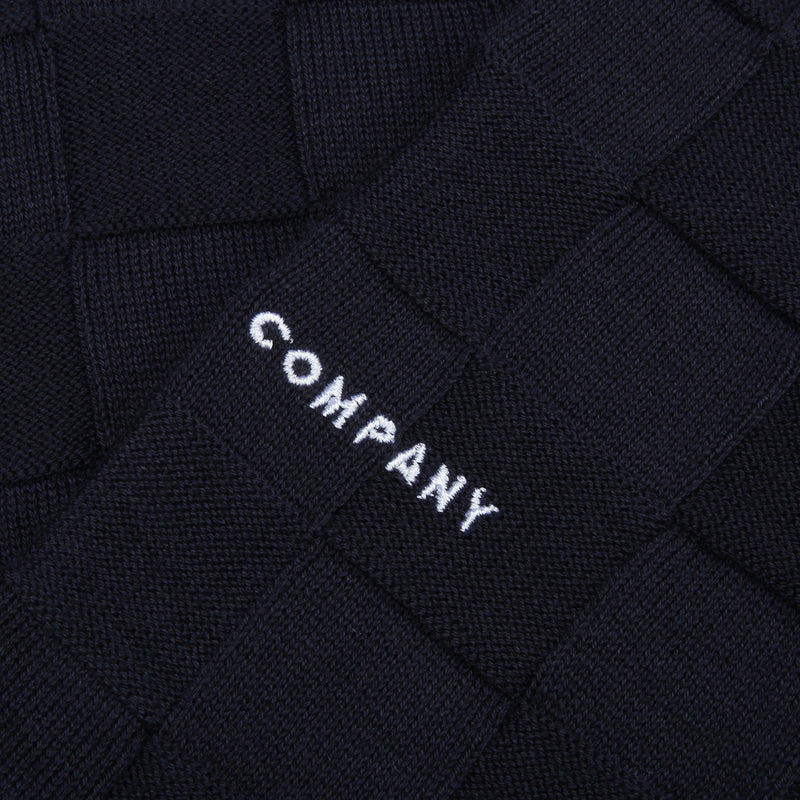 Checked Panel Knitted Crewneck