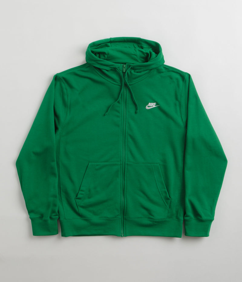 Nike Club Full-Zip Hoodie in Malachite and Malachite / White