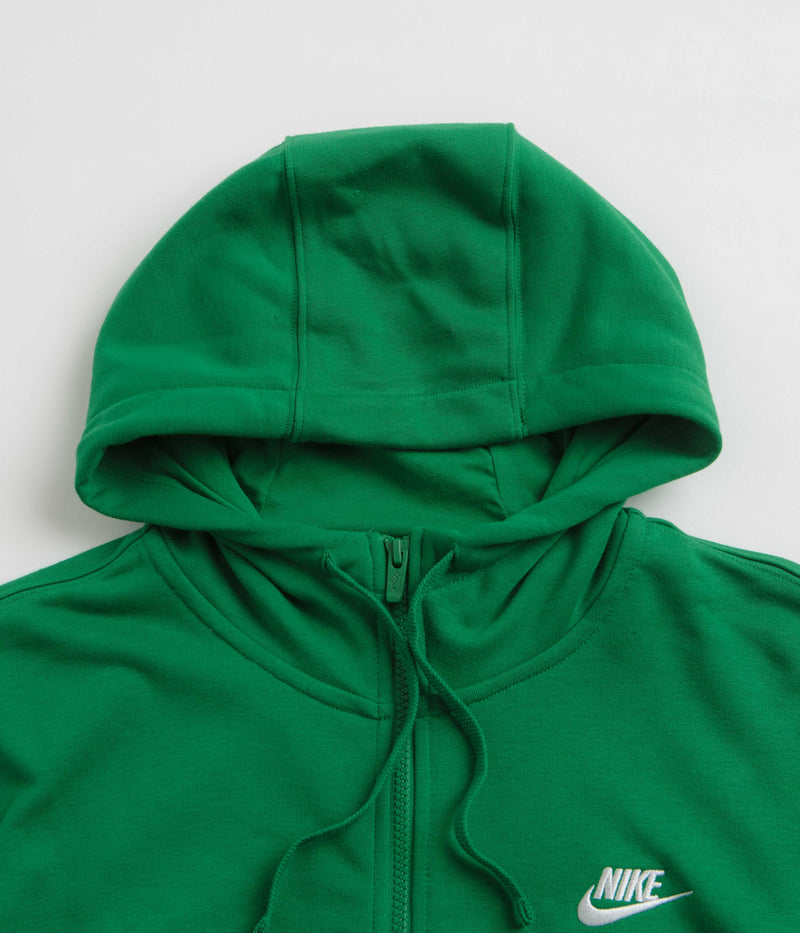 Nike Club Full-Zip Hoodie in Malachite and Malachite / White