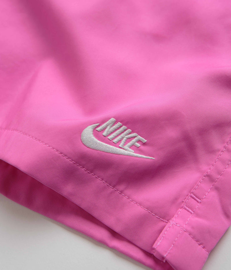 Nike Club Woven Flow Shorts in Playful Pink and White