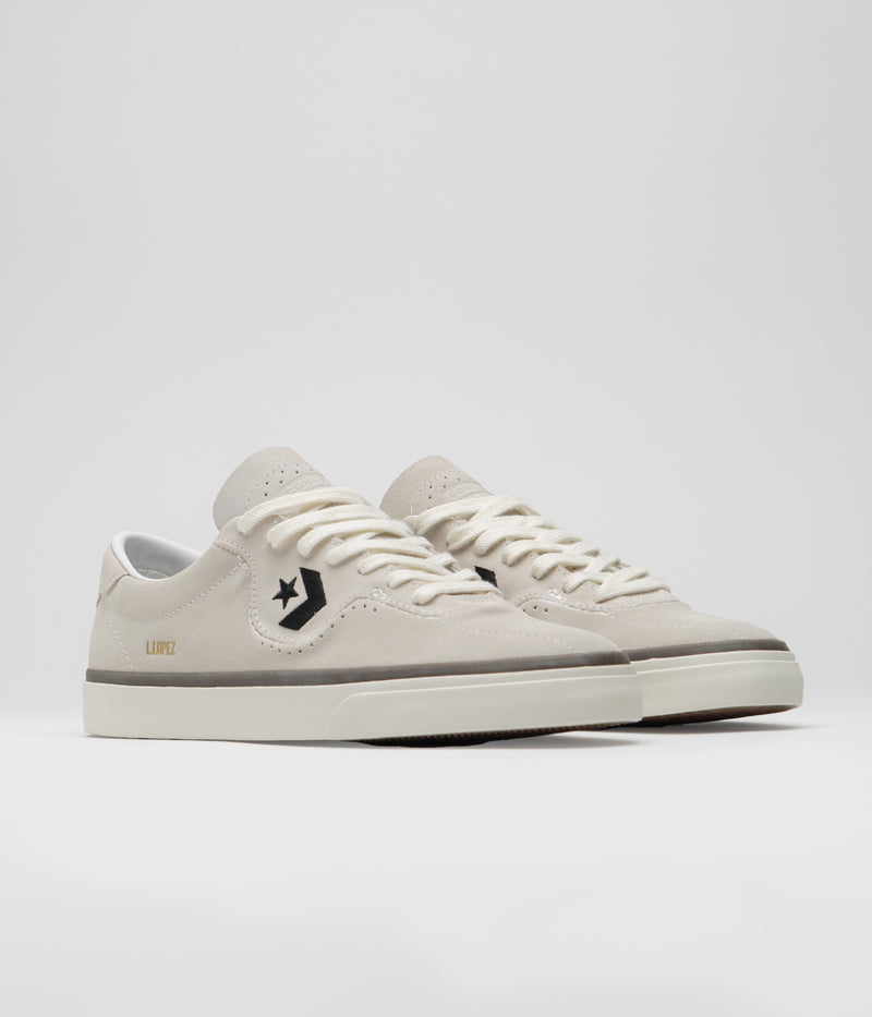 Converse Cons Louie Lopez Pro Ox Shoes in Egret and Black / Egret