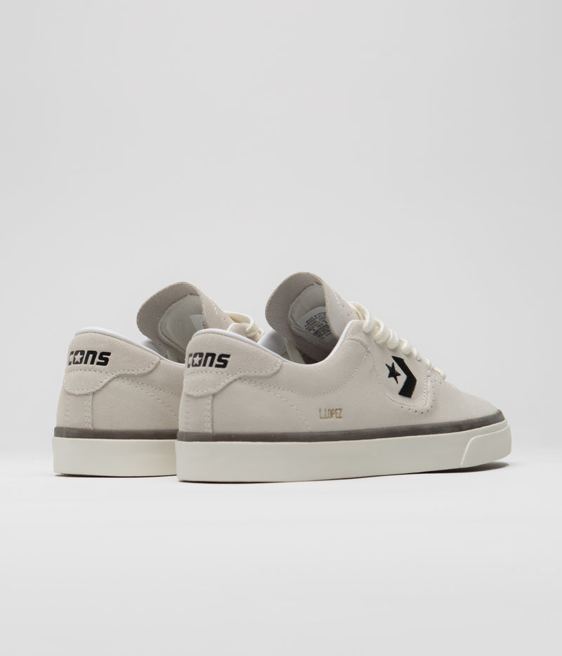 Converse Cons Louie Lopez Pro Ox Shoes in Egret and Black / Egret