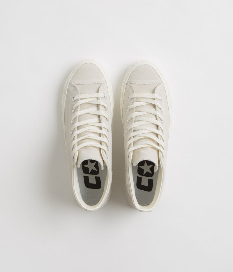 Converse CTAS Pro Mid Shoes in Egret and Egret / Egret