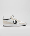 Converse Fastbreak Pro Mid Shoes in White and Black / Egret