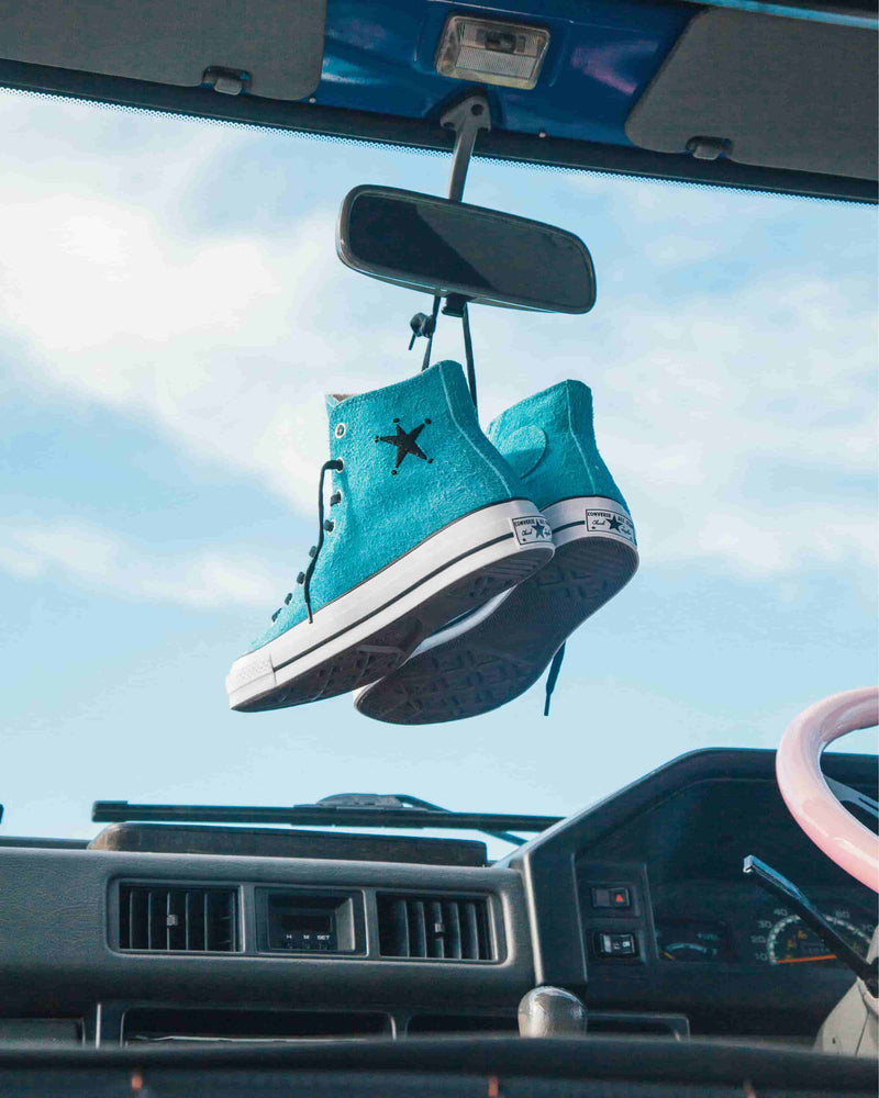 Converse x Stussy Chuck 70 Hi Shoes in Sky Blue
