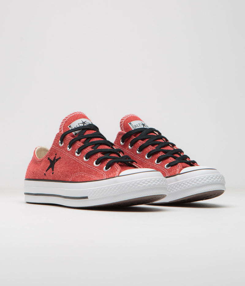 Converse x Stussy Chuck 70 Ox Shoes in Poppy Red