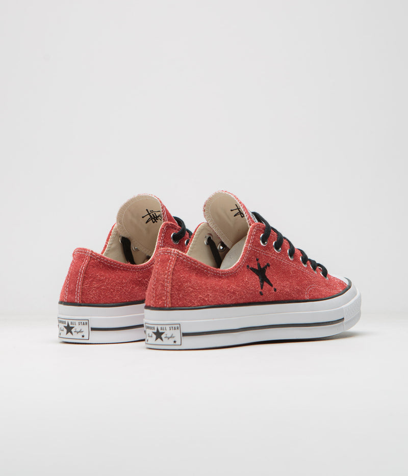 Converse x Stussy Chuck 70 Ox Shoes in Poppy Red