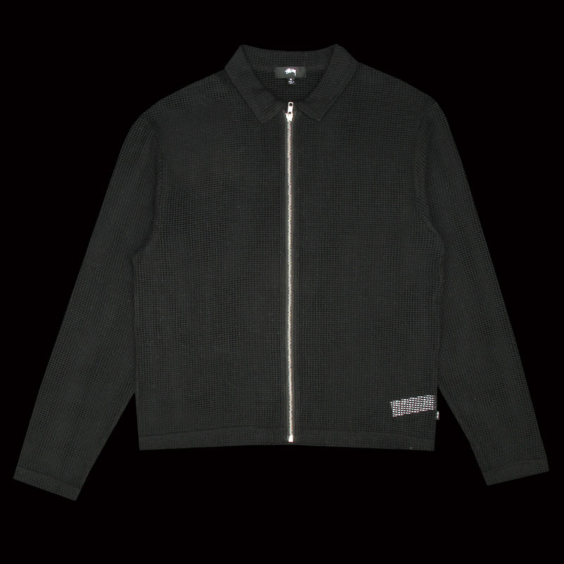 Cotton Mesh Zip L/S Shirt