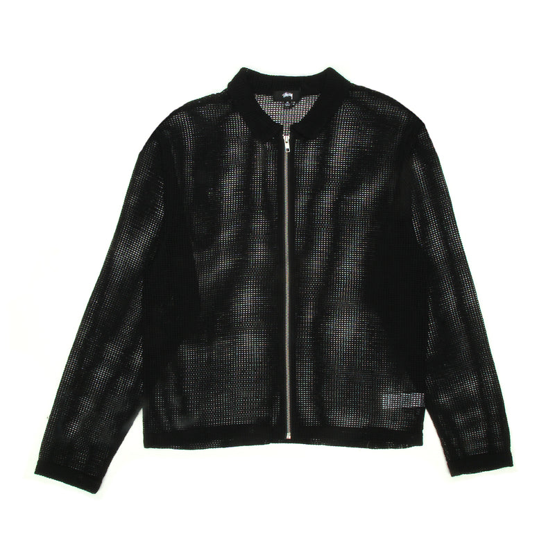 Cotton Mesh Zip L/S Shirt