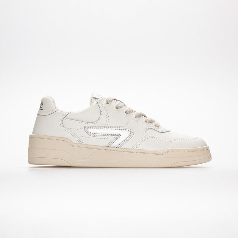 HUB Court | Off White/Dull Silver | Women