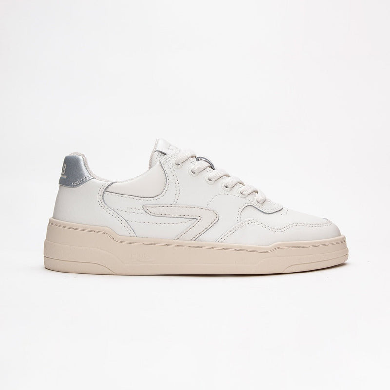 HUB Court | Off White/Light Bone/Silver | Women