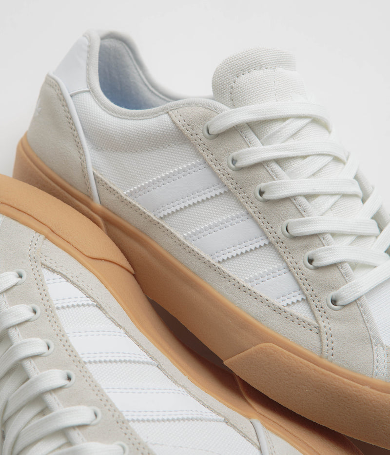 Adidas Court TNS Premiere Shoes in Crystal White and FWTR White / Gum 3