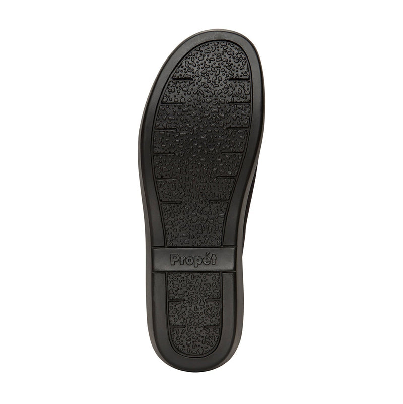 Men's Propet Slippers in Black Stretch. Sku: M0202B-BLK5E