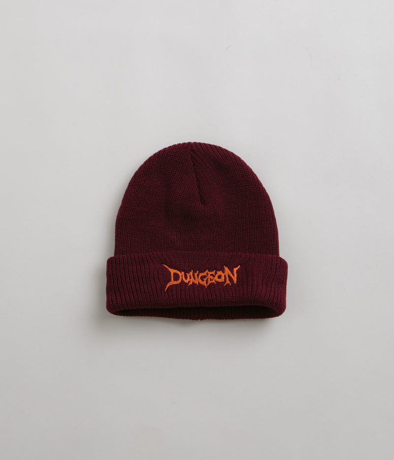 Dungeon Logo Beanie in Burgundy