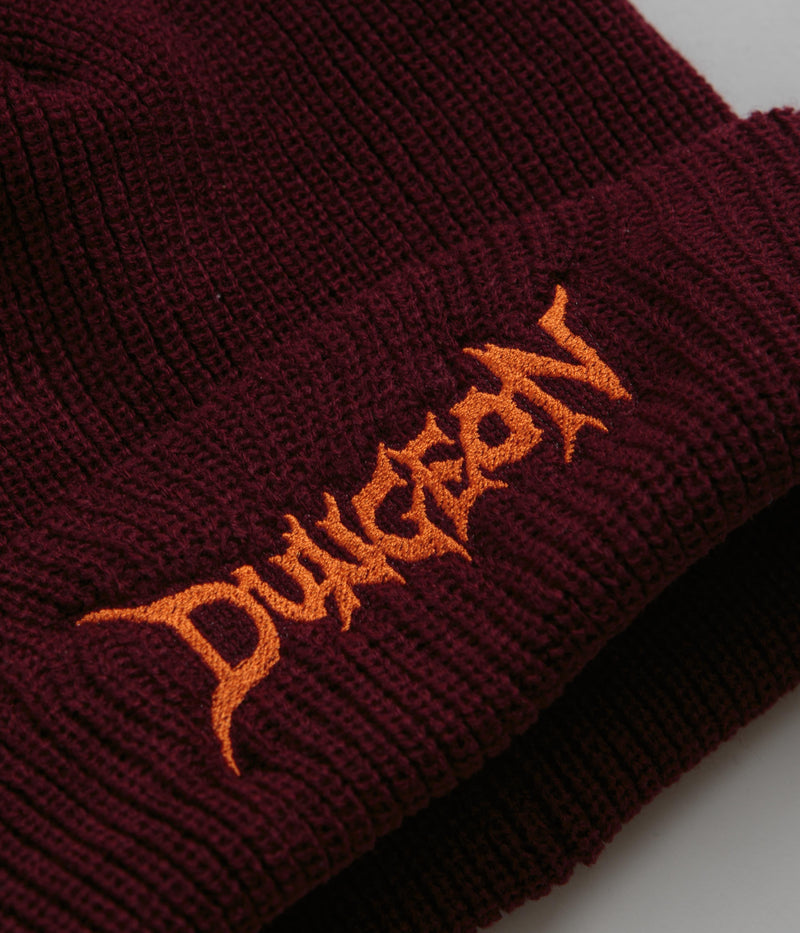 Dungeon Logo Beanie in Burgundy