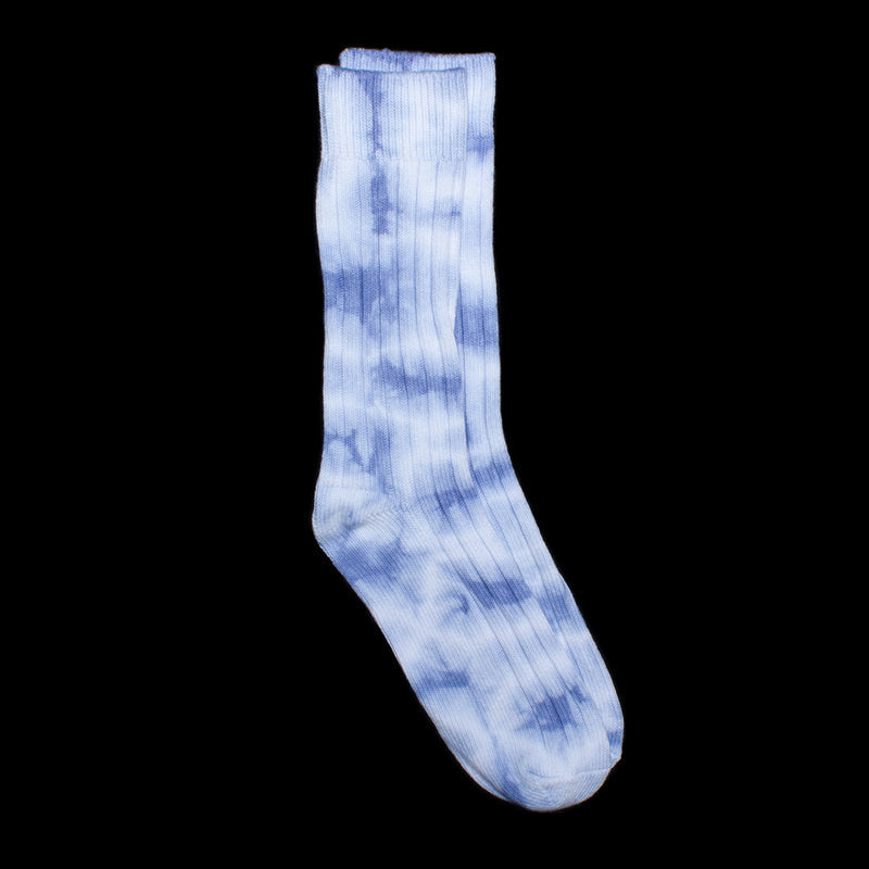Dyed Ribbed Crew Sock