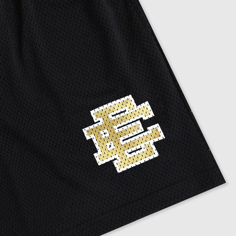 Eric Emanuel 'Championship Knicks' Black & Gold Shorts - view 3