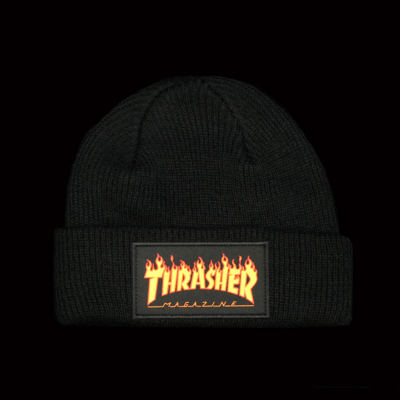 Flame Patch Logo Beanie