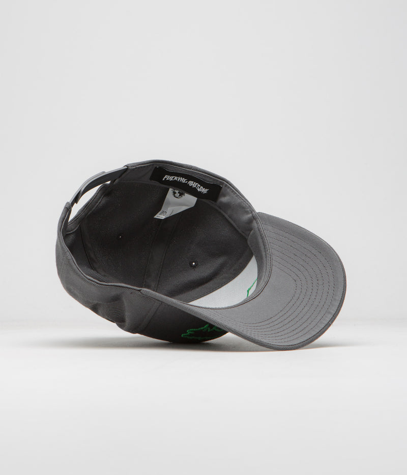 Fucking Awesome Drip Logo Cap in Charcoal