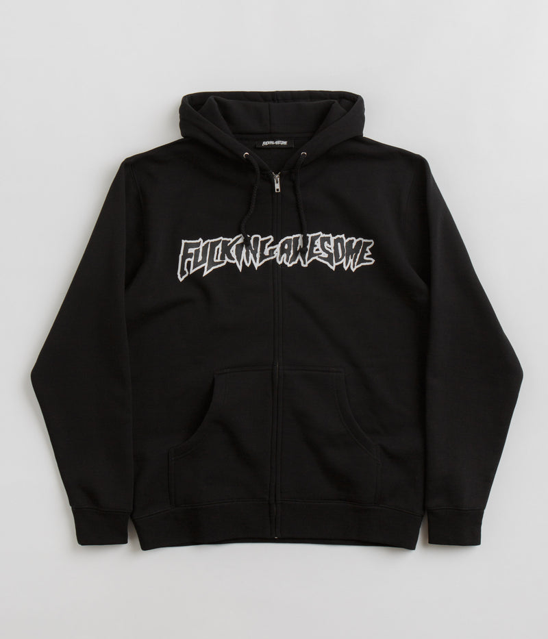 Fucking Awesome Stamp Logo Zip Hoodie in Black