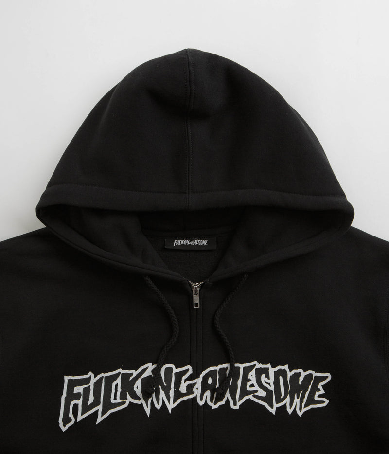 Fucking Awesome Stamp Logo Zip Hoodie in Black