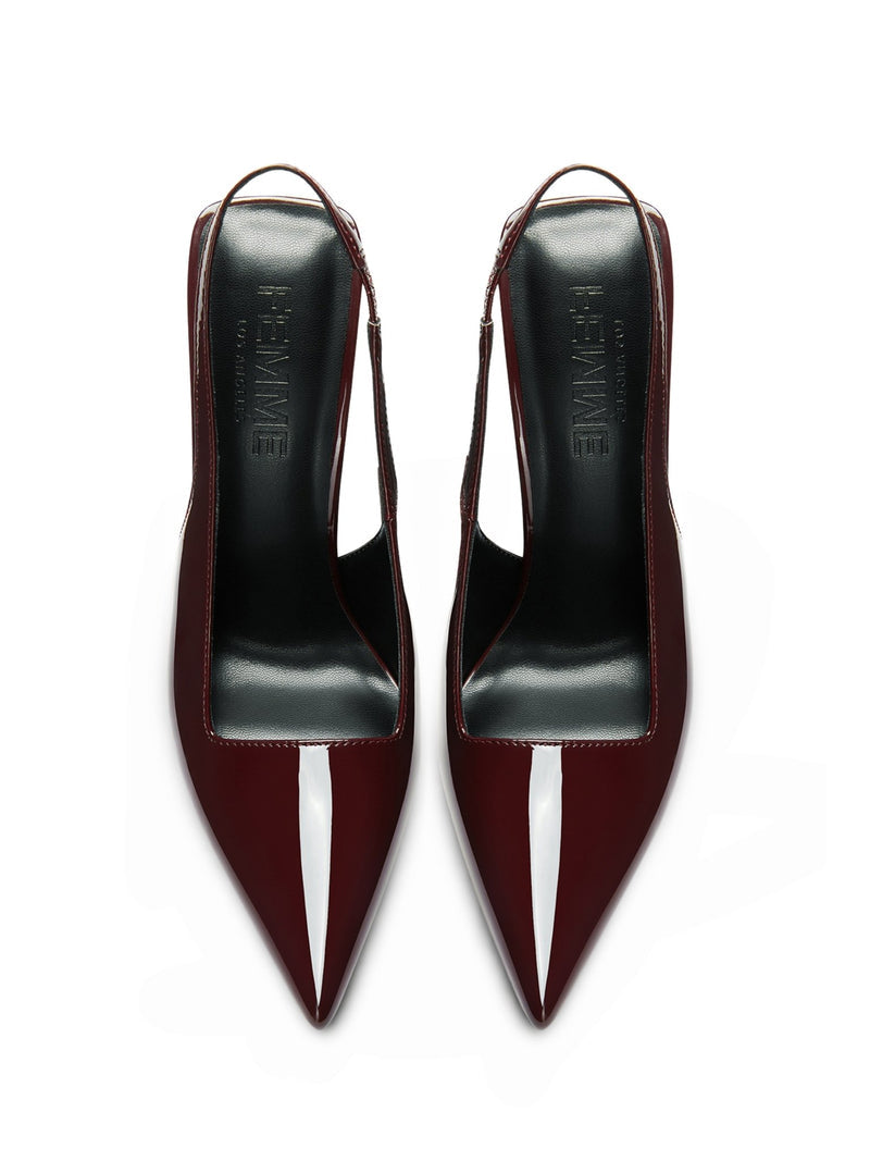 G63 Slingback 120 - Burgundy - FEMME LA