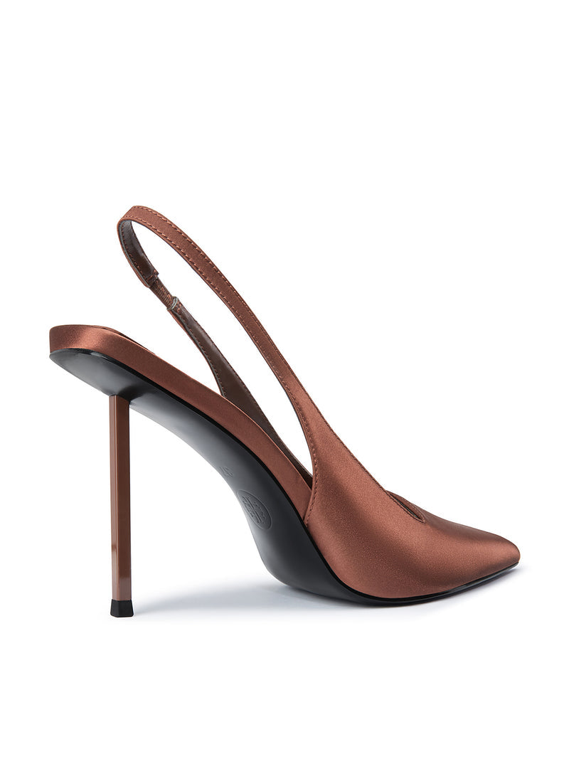 G63 Slingback - Chocolate Satin