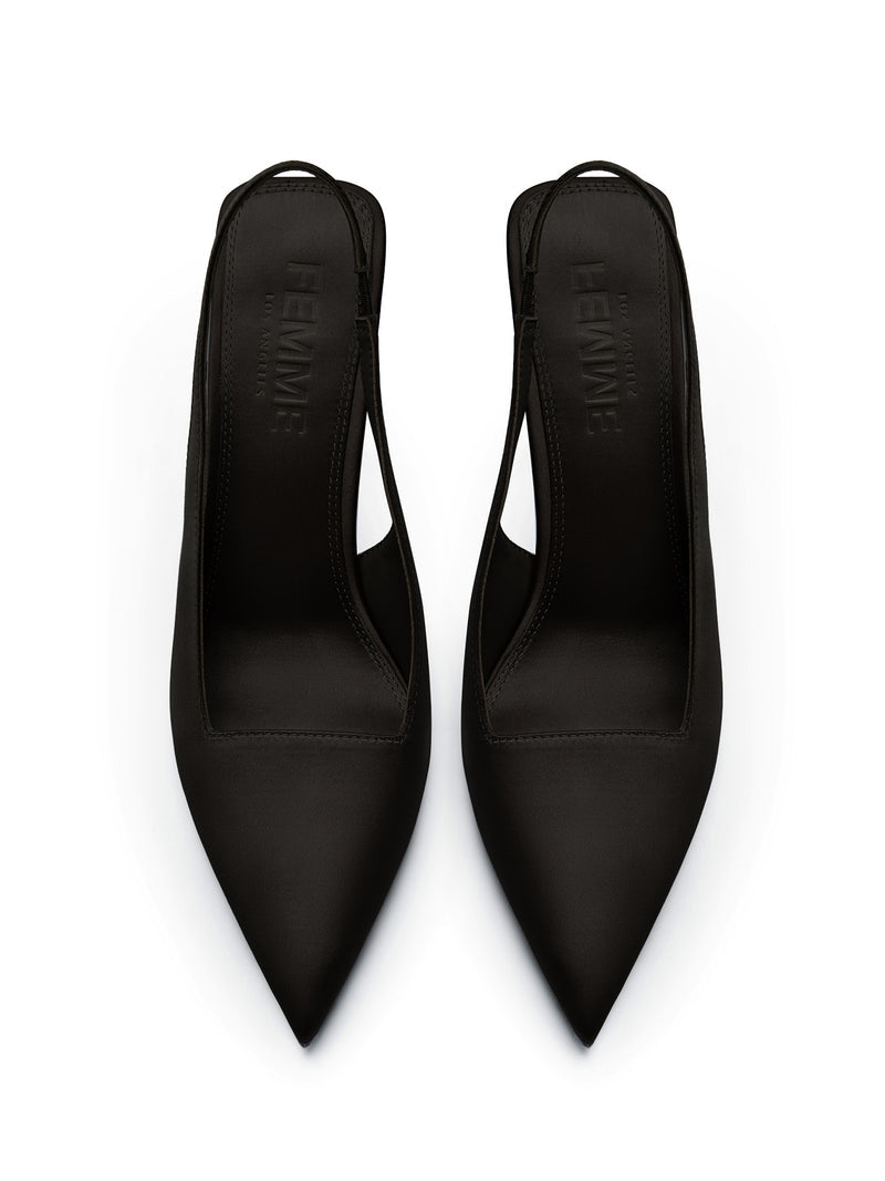 G63 Slingback - Satin Black