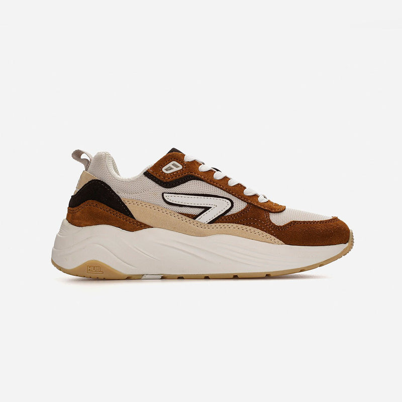 HUB Glide | Light Beige/Off White/Cognac | Women