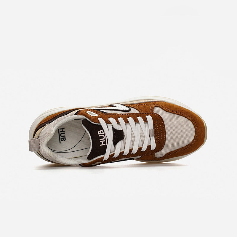 HUB Glide | Light Beige/Off White/Cognac | Women
