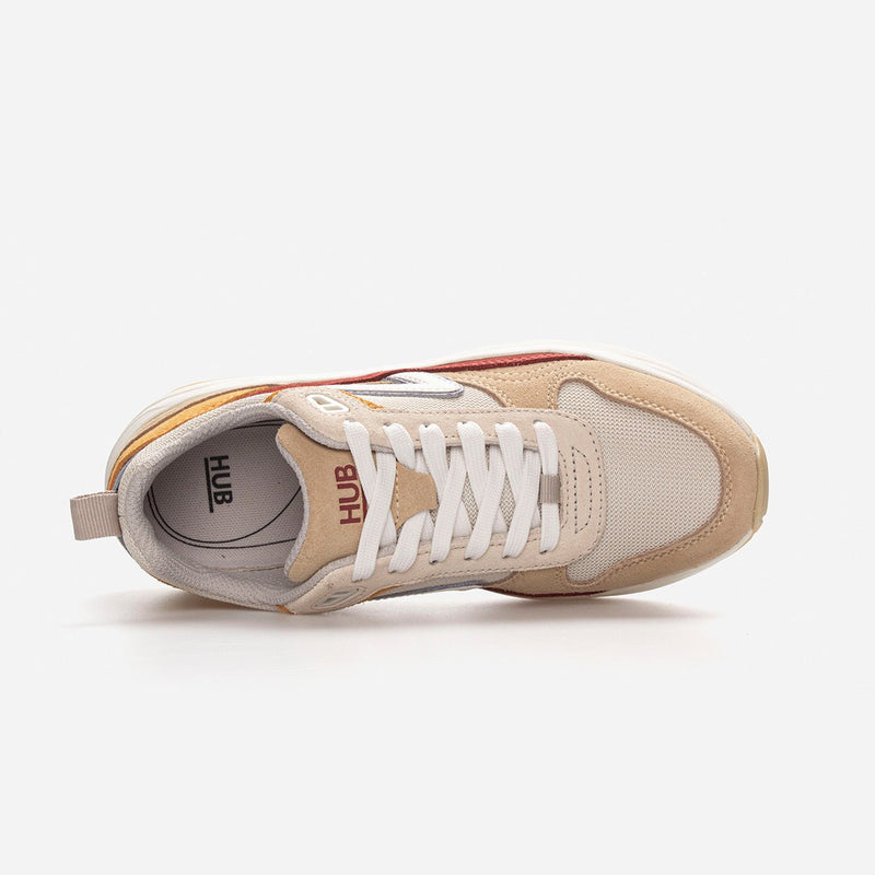 HUB Glide | Light Beige/Off White/Red Ochre | Women