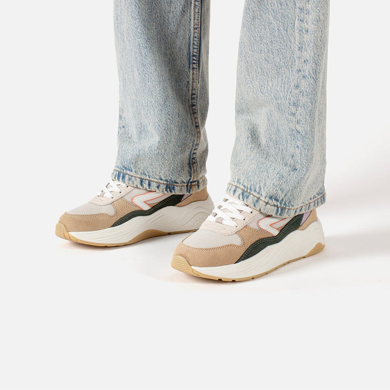 HUB Glide | Light Beige/Off White/Sage Green | Women