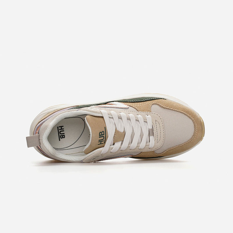 HUB Glide | Light Beige/Off White/Sage Green | Women