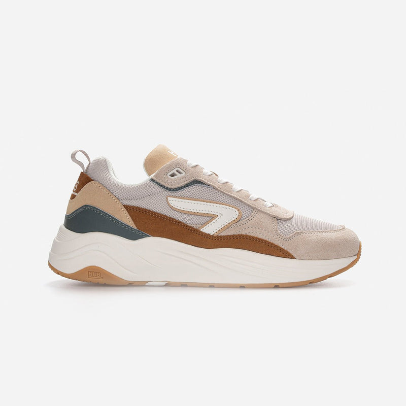 HUB Glide | Light Bone/Off White/Cognac | Men