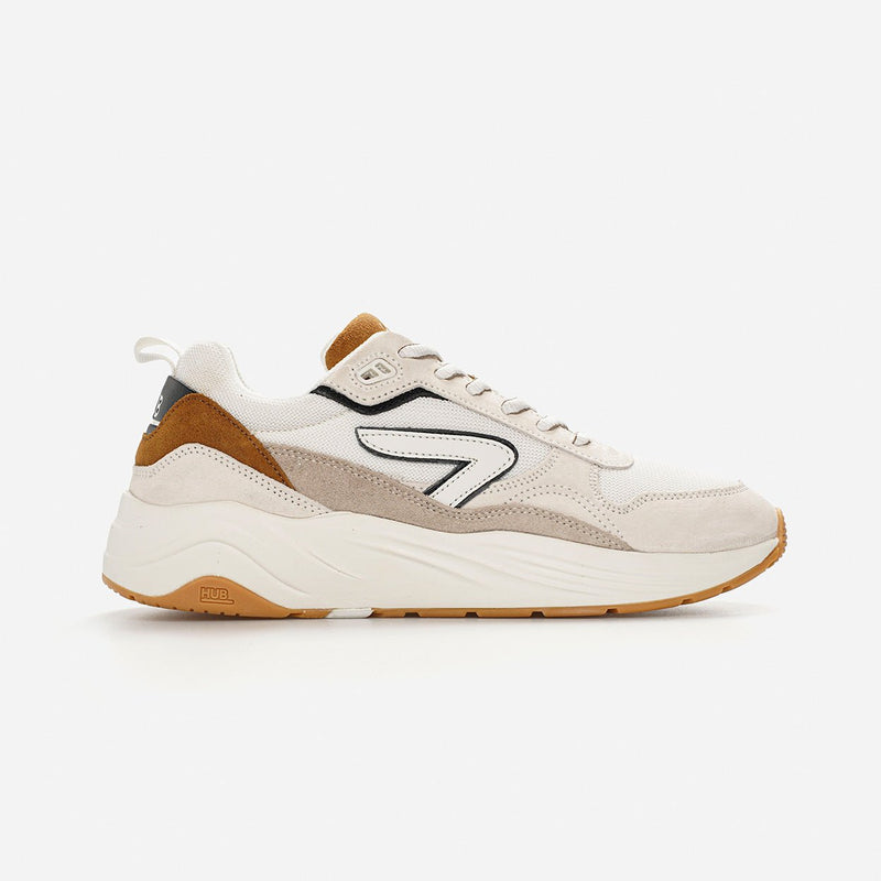 HUB Glide | Off White/Cognac/Dark Coffee | Men