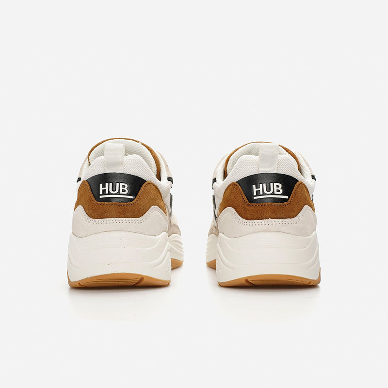 HUB Glide | Off White/Cognac/Dark Coffee | Men
