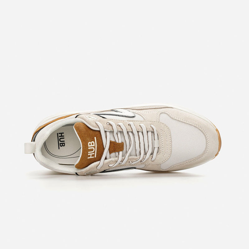 HUB Glide | Off White/Cognac/Dark Coffee | Men