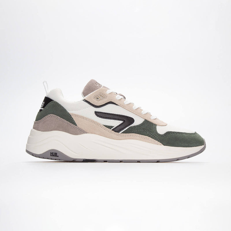 HUB Glide | White/Black/Sage Green | Men
