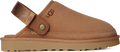 Quarter turn view Men's UGG Footwear style name Goldencoast Clog in color CHESTNUT. Sku: 1166915-CHE