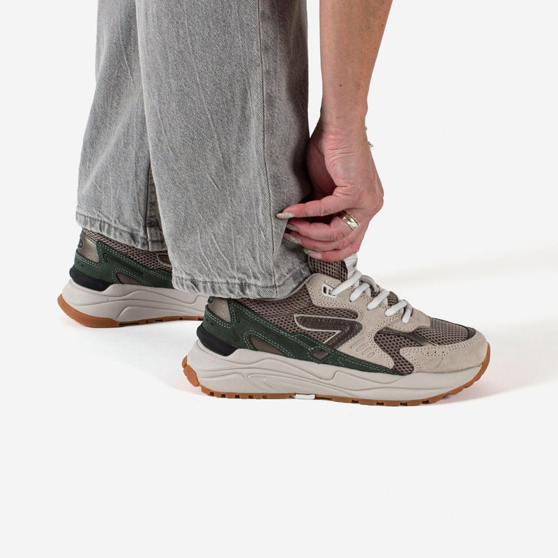 HUB Grid | Almond Brown/Dark Bronze/Sage Green | Women