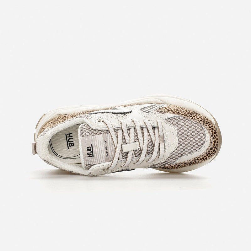 HUB Grid | Almond Brown/Off White/Cheetah | Women