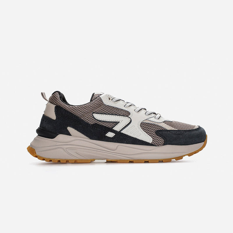 HUB Grid | Almond Brown/Off White/Navy | Men