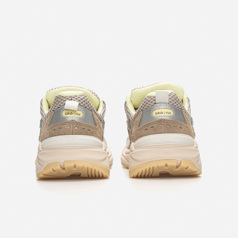 HUB Grid | Almond Brown/Off White/Wax Yellow | Women