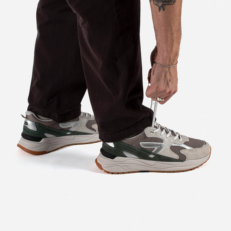 HUB Grid | Almond Brown/Vintage Silver/Sage Green | Men