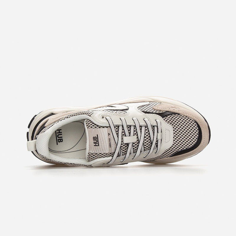 HUB Grid | Black/Off White/Light Bone | Men